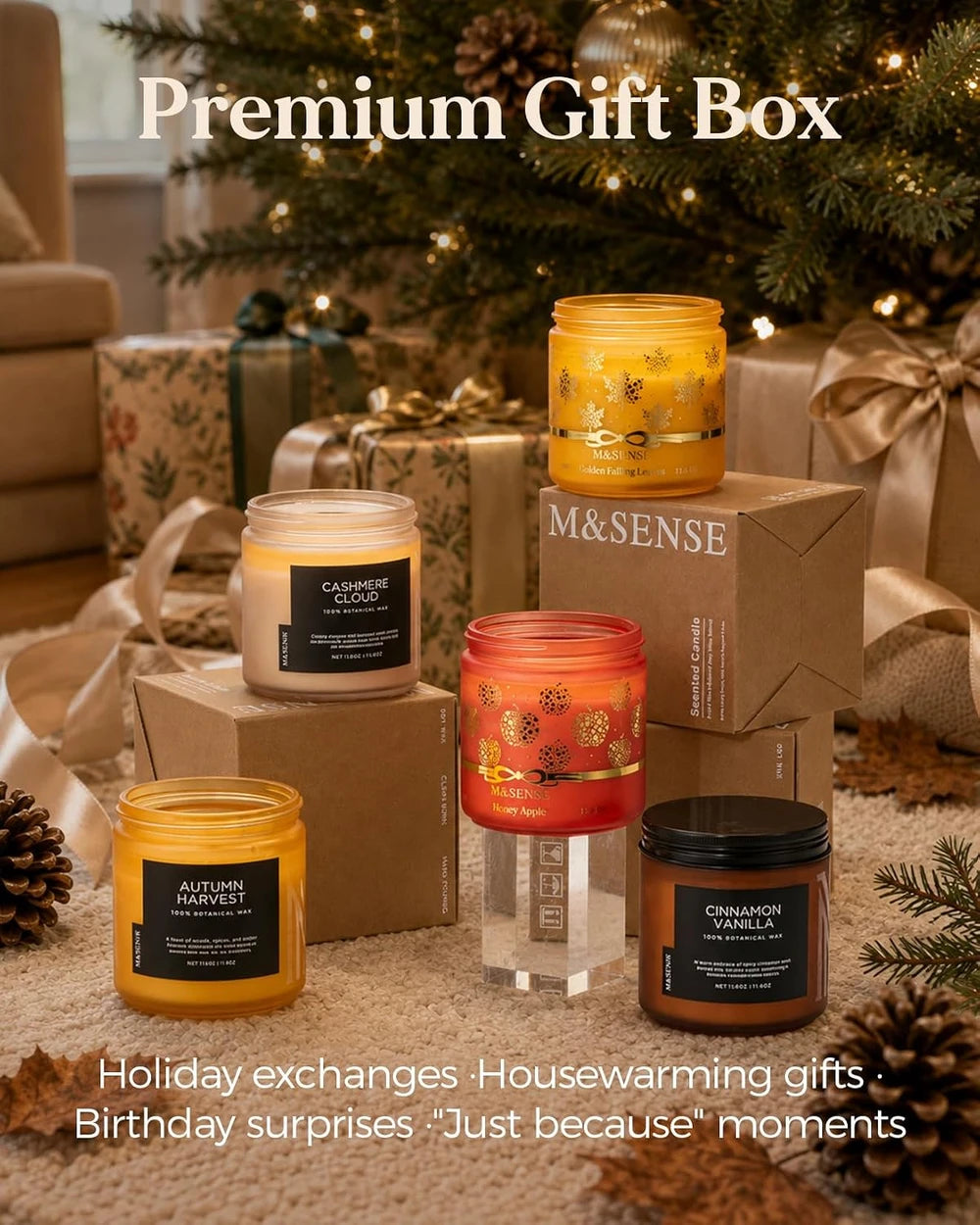 M&Sense Cinnamon Pumpkin Scented Jar Candle